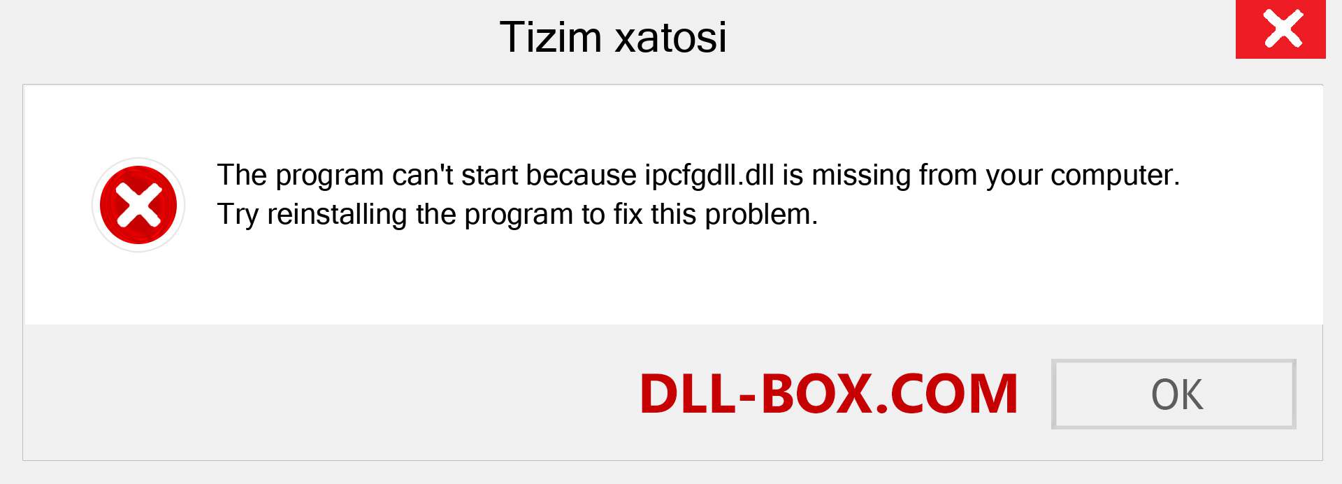 ipcfgdll.dll fayli yo'qolganmi?. Windows 7, 8, 10 uchun yuklab olish - Windowsda ipcfgdll dll etishmayotgan xatoni tuzating, rasmlar, rasmlar